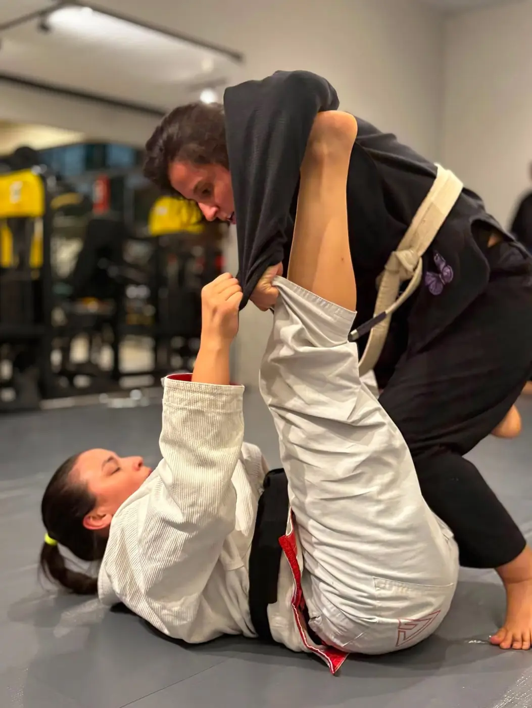 Treino tecnico no tatame